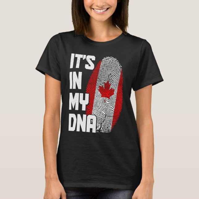 Camiseta Canada It's In My DNA Canadian Flag Pride Roots (Anverso)