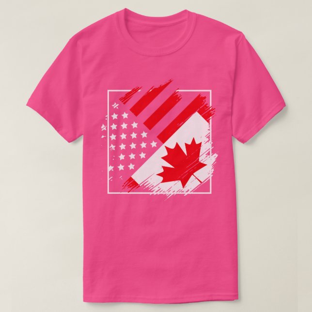 Camiseta Canadá: La bandera de Estados Unidos de la hoja de (Diseño del anverso)