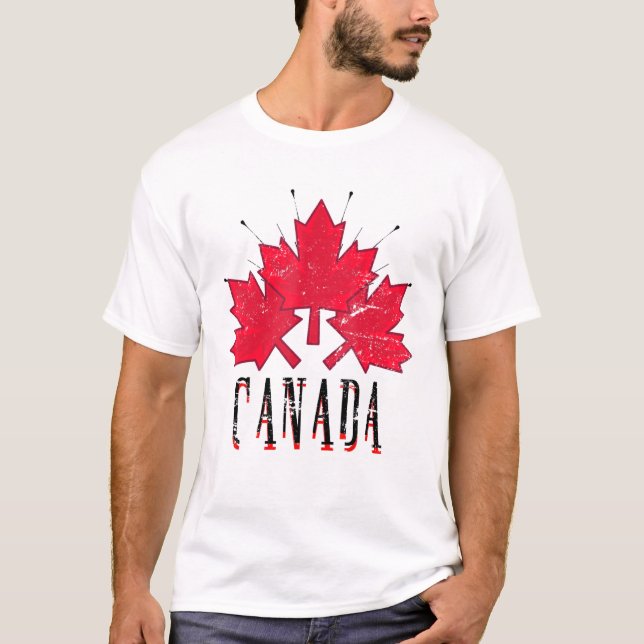 Camiseta Canadá: La hoja de arce Orgullosa Canadá (Anverso)
