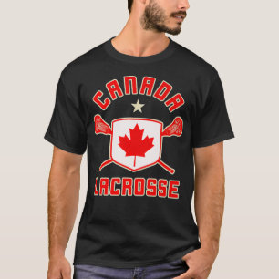 Camiseta Canadá Lacrosse t Flag Lax Sticks