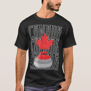 Camiseta Canada Leaf Canadian Team Curling Red White Winter