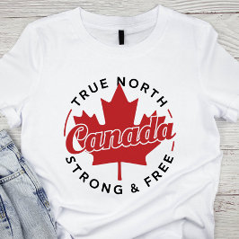 Camiseta Canadá libre y fuerte en el norte