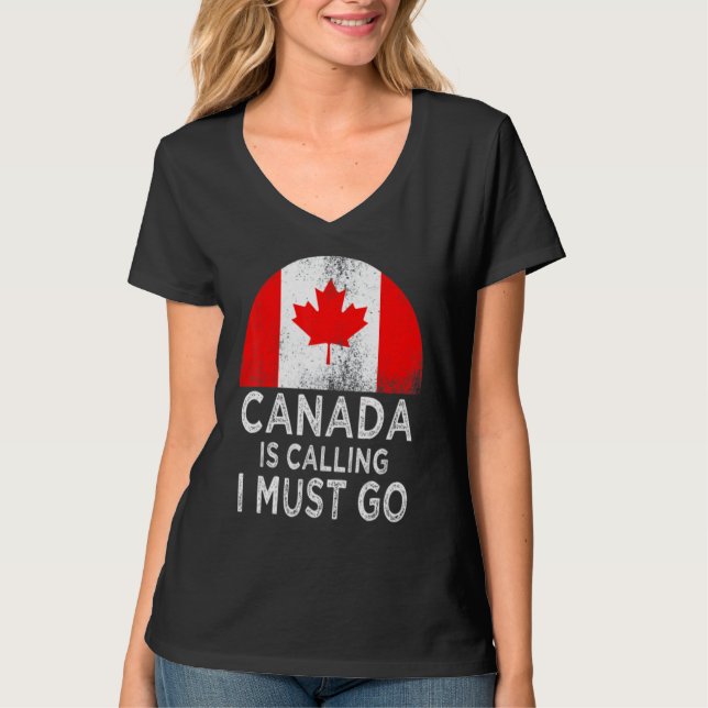 Camiseta Canadá: Llamo que debo irme (Anverso)