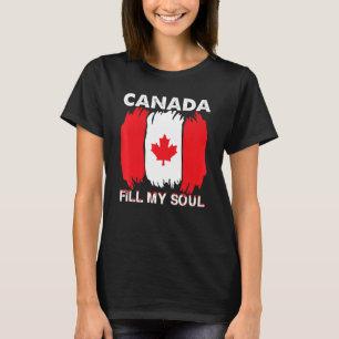 Camiseta Canadá llena mi Soul Canadá Día de la bandera de l