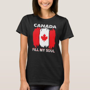 Camiseta Canadá llena mi Soul Canadá Día de la bandera de l