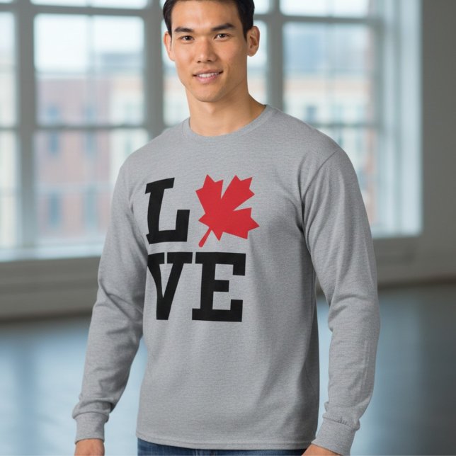 Camiseta Canada Love Maple Leaf Long Sleeve Tee (Subido por el creador)