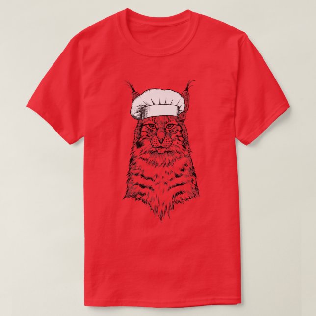 Camiseta Canadá Lyn Cat Chef Cocina divertida (Diseño del anverso)