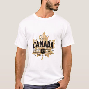 Camiseta Canadá: Mancha de arce libre y fuerte al norte
