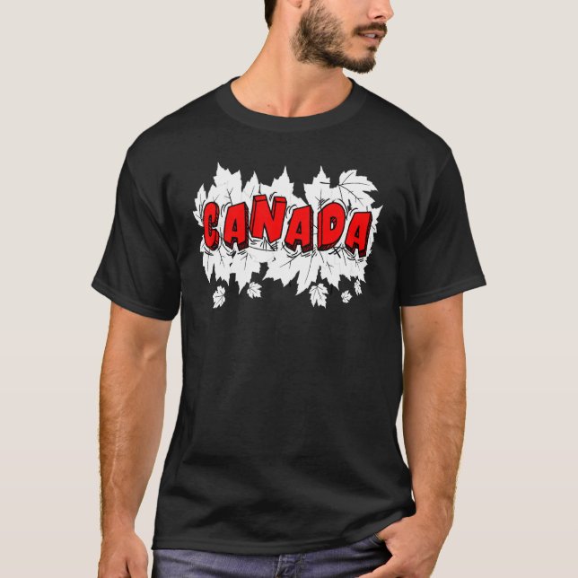 Camiseta Canadá: Mancha De Maple Leaf Día Independiente 1 D (Anverso)