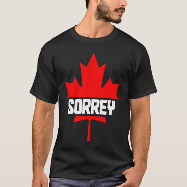 Camiseta Canadá Mano de arce Sorrey Bandera canadiense 2 (Anverso)