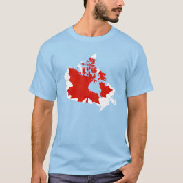 Camiseta Canada Map Maple Leaf Graphic Blue Tee