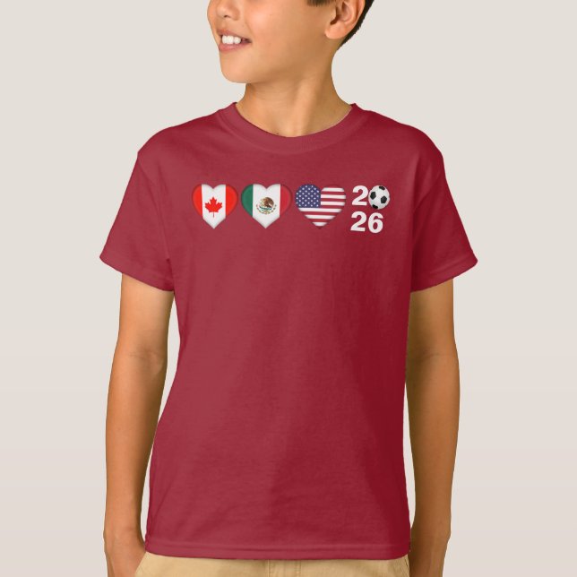 Camiseta Canadá, México, EE.UU., sede del Torneo de Fútbol  (Anverso)