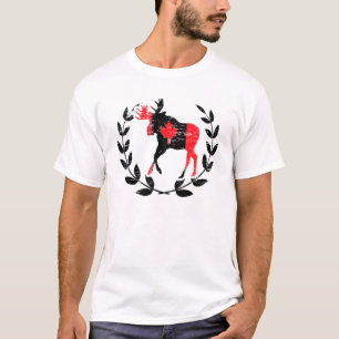 Camiseta Canadá: Moose Canada Day Maple Leaf Proud Canuck