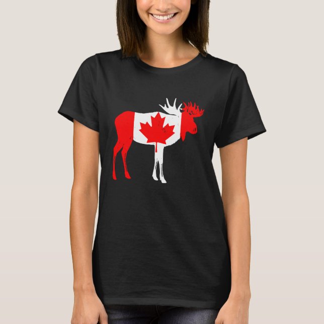 Camiseta Canada Moose Canadian Flag Pride (Anverso)