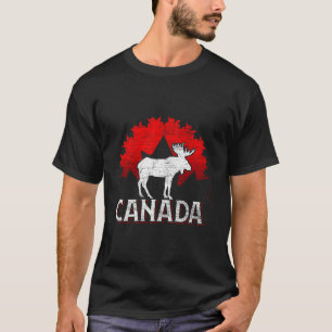 Camiseta Canadá: Moose Maple Leaf Animal Canadá