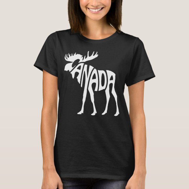 Camiseta Canadá Moose Red White Orgullo Canadá Día de Canad (Anverso)