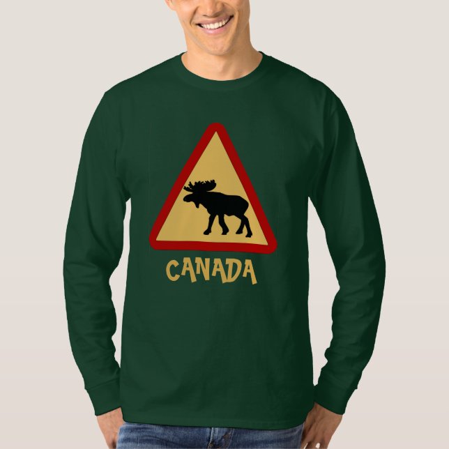 Camiseta Canadá, Moose, señal de cruce de Elk (Anverso)