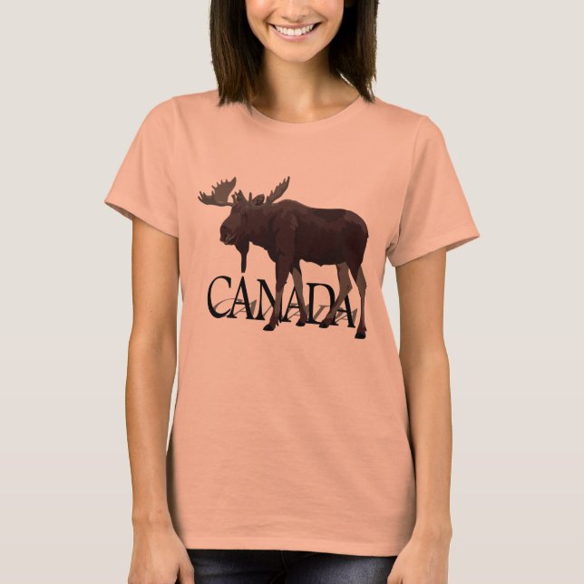 Camiseta Canadá Moose Vress Retro Moose Souvenir canadiense (Anverso)