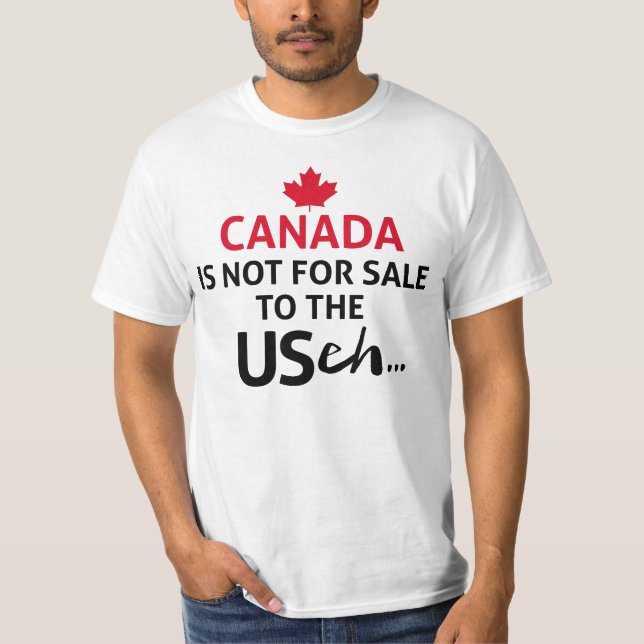 Camiseta CANADÁ no está a la venta a EE.UU. eh Gracioso Oh (Anverso)