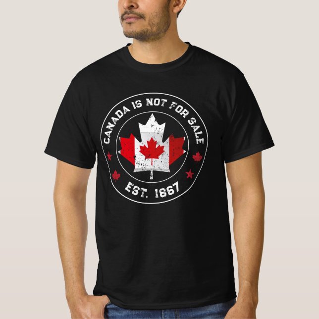 Camiseta canadá no está a la venta Bandera canadiense Est 1 (Anverso)