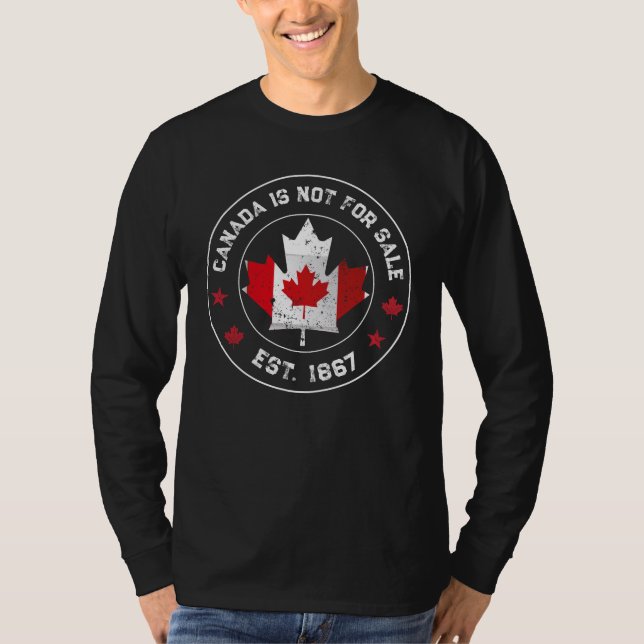 Camiseta Canadá no está a la venta Bandera Canadiense Est 1 (Anverso)
