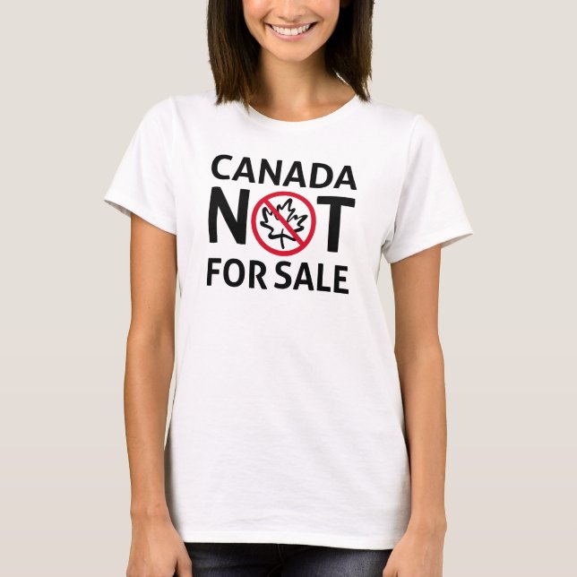 Camiseta CANADÁ no está a la venta Libertad canadiense Oh (Anverso)