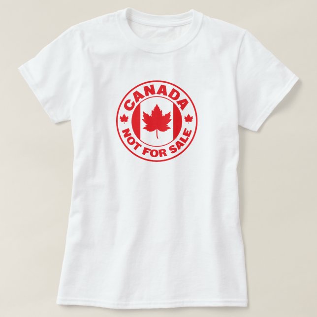 Camiseta Canadá No Está En Venta (Diseño del anverso)