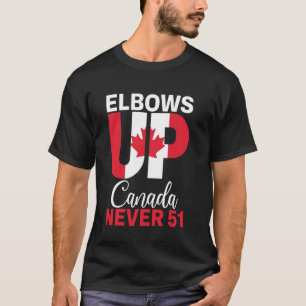 Camiseta Canadá Nunca 51 Codos arriba Hombres Mujeres bande