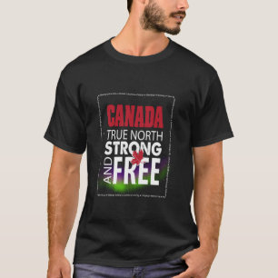 Camiseta Canadá Orgulloso, Día de Canadá, verdadero norte f