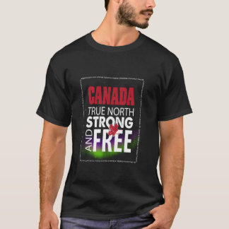 Camiseta Canadá Orgulloso, Día de Canadá, verdadero norte f