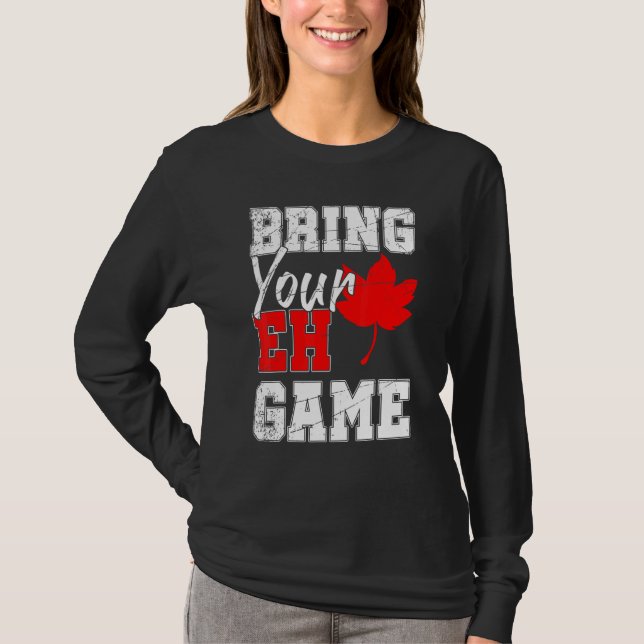 Camiseta Canadá: País de hoja de arce Eh Game Canada (Anverso)