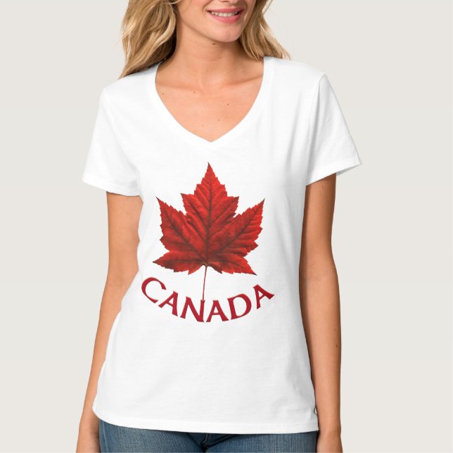 Camiseta Canadá para mujeres Camiseta de hojas de  (Anverso)