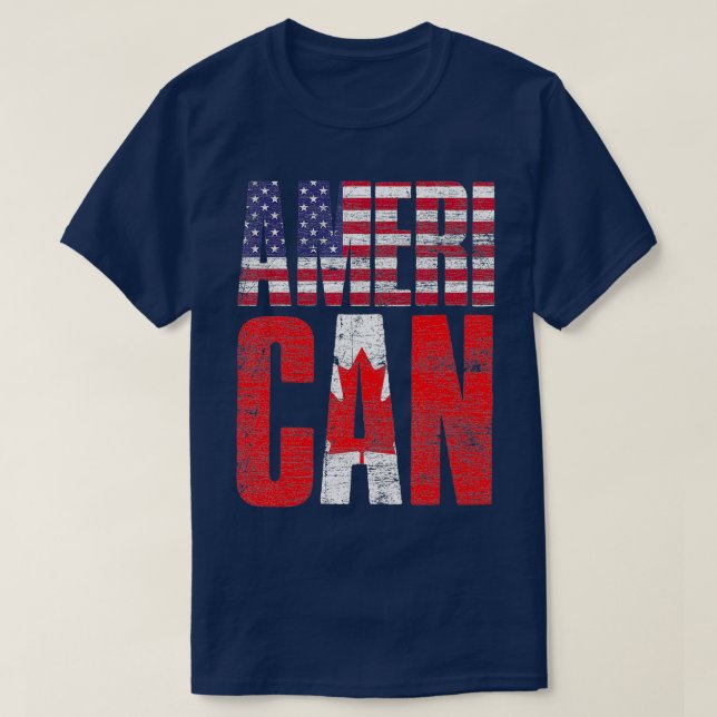 Camiseta Canadá Patriótico Americano (Diseño del anverso)