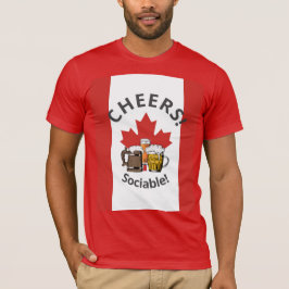 Camiseta CANADÁ Personalizado 3 Saludos "¡Sociables!"