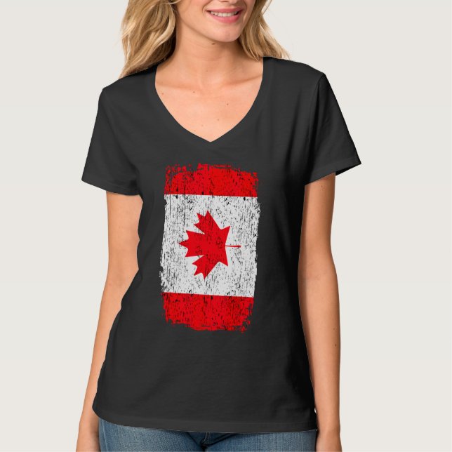 Camiseta Canadá: Perturbación de la hoja de arce ciudadano  (Anverso)