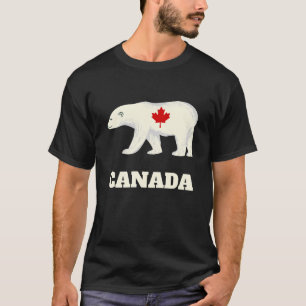 Camiseta canadá polar oso patriotismo fuerza maple leaf f