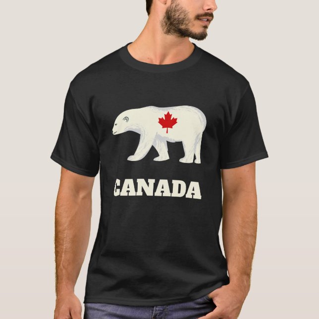 Camiseta canadá polar oso patriotismo fuerza maple leaf f (Anverso)