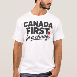Camiseta Canadá Primero para un Cambio – Eslogan de Orgullo