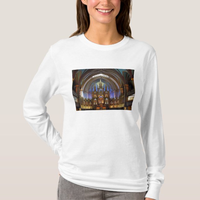 Camiseta Canadá, Quebec, Montreal. Interior de Notre 2 (Anverso)