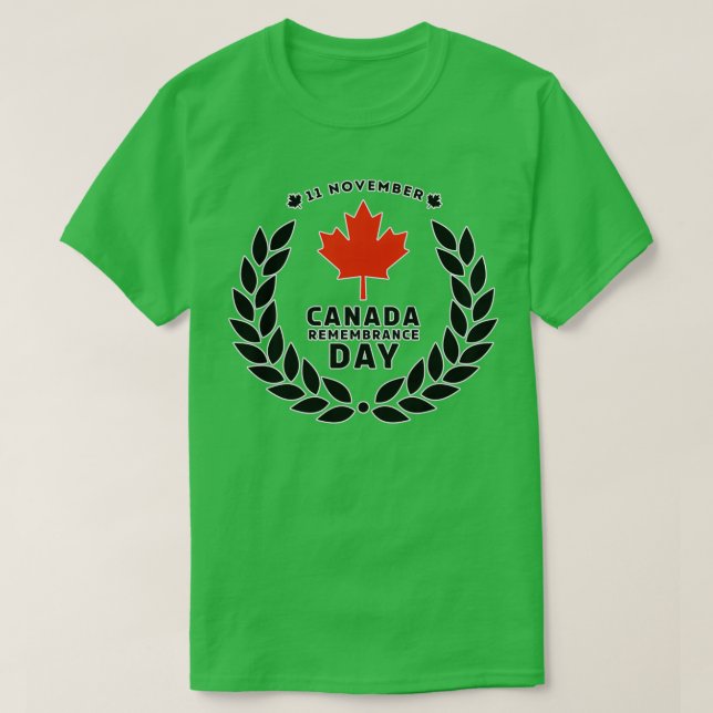 Camiseta Canada Remembrance Day (Diseño del anverso)