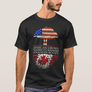 Camiseta Canadá Roots American Grosera Tree Flag Canadá