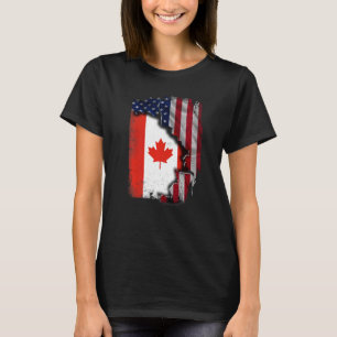 Camiseta Canadá ROOTS Bandera media americana Canadá