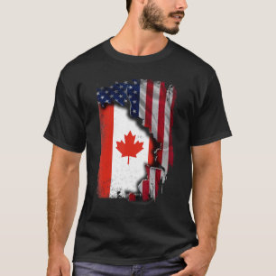 Camiseta Canadá ROOTS Bandera media americana Canadá