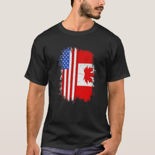 Camiseta Canadá Roots Media Bandera Americana Canadá