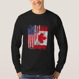 Camiseta Canadá Roots Media Bandera Americana Canadá