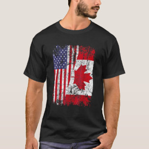 Camiseta Canadá Roots Media Bandera Americana Canadá