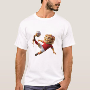 Camiseta Canada Soccer Pancake Mascot - Funny Maple Syrup