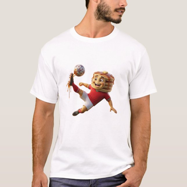 Camiseta Canada Soccer Pancake Mascot - Funny Maple Syrup  (Anverso)