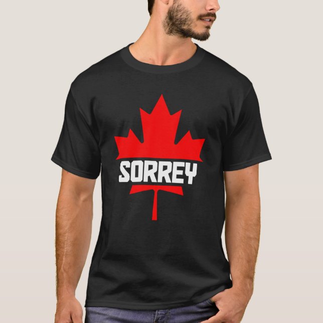 Camiseta Canadá Sorrey de hojas de arce Bandera canadiense  (Anverso)