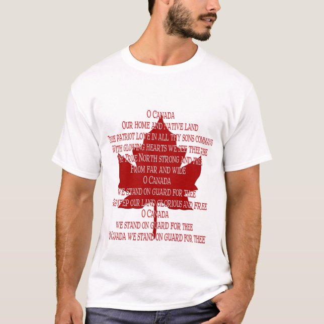 Camiseta Canada Souvenir Shirt de Canadá Anthem (Anverso)